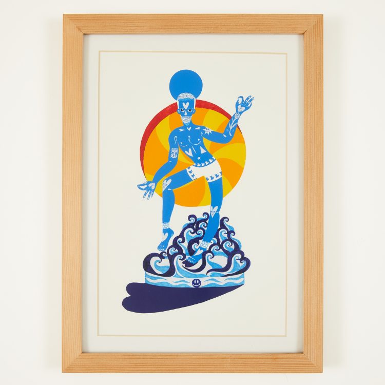 Blue Yogi Prints