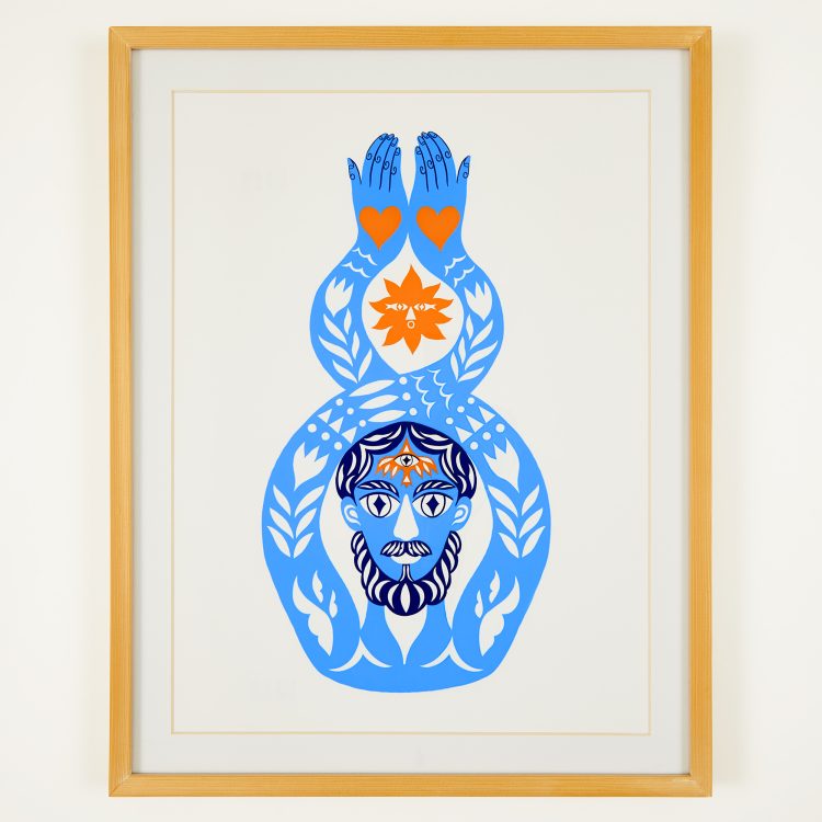Blue Yogi Prints